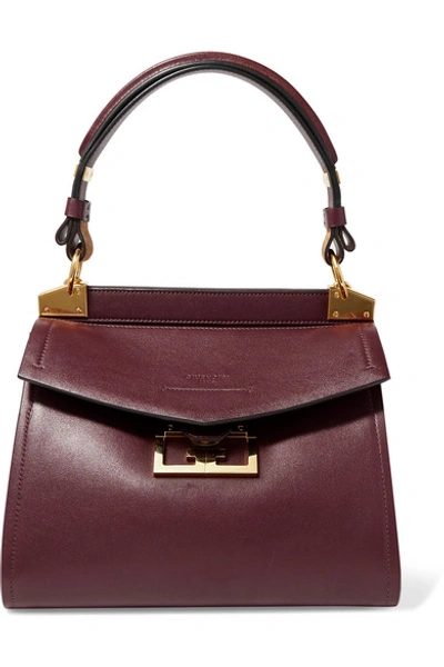 Givenchy Mystic Small Leather Tote In Dark Purple