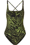 GANNI TIGER-PRINT SWIMSUIT