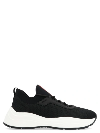 Prada Black Knit Prax 01 Sneakers