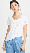 Rails Luna Lemon-print Tee In Citron
