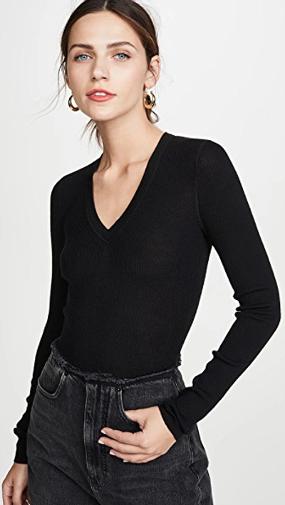 Alexander Wang T Wash & Go Knit Top In Black