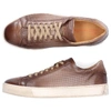 SANTONI LOW-TOP trainers 21066 CALFSKIN PERFORATED USED TAUPE