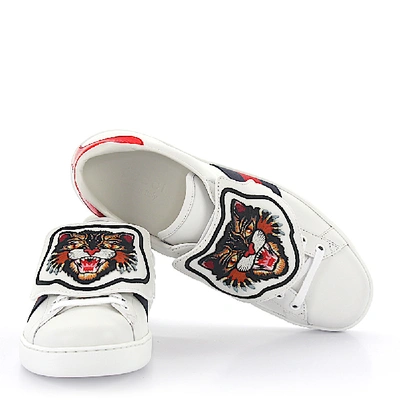 Gucci Leather Sneakers Ace Sneaker Miro In White