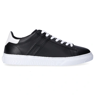 Hogan Leather Trainers Basso In Black
