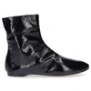 GIVENCHY ANKLE BOOTS RIVINGTON PATENT LEATHER LOGO BLACK