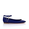 ALEXANDER MCQUEEN BALLERINAS ANKLE STRIP NAPPA LEATHER BLUE