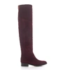 JIMMY CHOO BOOTS CALFSKIN SUEDE STITCHING BORDEAUX