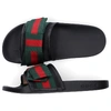 Gucci Bow-embellished Satin And Rubber Slides In Black
