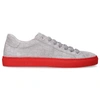 Hide & Jack Contrast Sole Embossed Sneakers In Grey