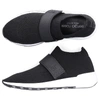 SERGIO ROSSI SLIP-ON SR1  NYLON STRETCH LOGO BLACK