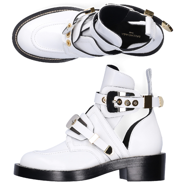 balenciaga ceinture boots white