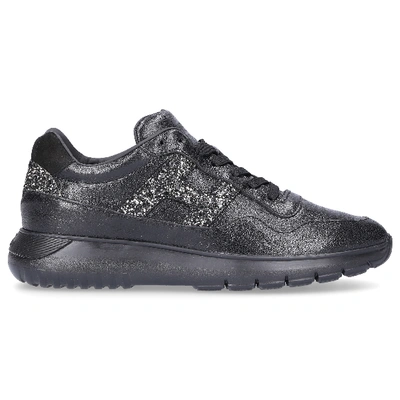 Hogan Low-top Trainers H371 Glitter Logo Black