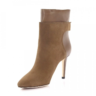 Sergio Rossi Ankle Boots Beige Major 85 In Brown