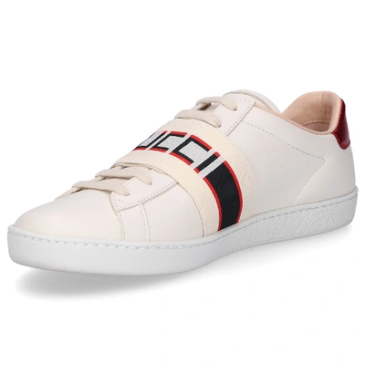 Gucci Low-top Sneakers 0fiv0 Calfskin Logo  Creamy White