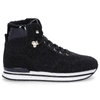 HOGAN HIGH-TOP SNEAKERS H222 GLITTER LOGO BLACK