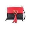 VALENTINO GARAVANI VALENTINO GARAVANI WOMEN SHOULDERBAG VRING LEATHER LOGO METALLIC RED