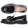 TOD'S LOAFERS B0AK70 PATENT LEATHER TASSEL BLACK
