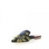 ALBERTA FERRETTI WOMEN CLOGS MIA  VELVET EMBROIDERY FLOWER PATTERN BLACK