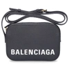 BALENCIAGA BALENCIAGA WOMEN HANDBAG VILLE CAMERA BAG XS LEATHER LOGO BLACK