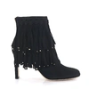 JIMMY CHOO ANKLE BOOTS SUEDE METAL DECORATIONS BLACK