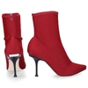 Sergio Rossi Ankle Boots A81762 Elastane  Polyamide Red In Red