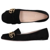 GUCCI BALLET FLATS C2000 SUEDE LOGO TASSEL BLACK