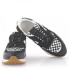 GIVENCHY SNEAKER RUNNER ACTIVE LEATHER SUEDE BLACK WHITE CHECKMATE-PRINT