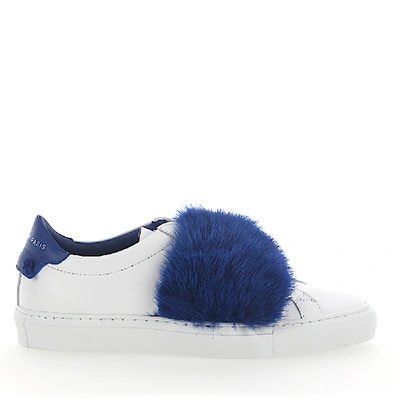 Givenchy Slip-on Calfskin Mink Fur Fur Upper Logo Blue White