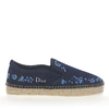 DIOR ESPADRILLES PRAIRIE DENIM BLUE FLOWER PATTERN