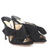 JIMMY CHOO SANDALEN KELLY 100 SATIN SCHWARZ SCHLEIFE