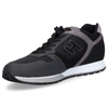 HOGAN SNEAKER LOW H321 MESH LOGO BLACK GREY