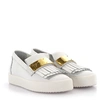 GIUSEPPE ZANOTTI SLIP-ON SNEAKER NAOMI LEATHER WHITE GOLD