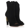 JIMMY CHOO ANKLE BOOTS CALFSKIN SUEDE BLACK