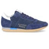 PHILIPPE MODEL LOW-TOP SNEAKERS TROPEZ SMOOTH LEATHER SUEDE TEXTILE LOGO BLUE-COMBO