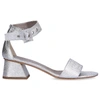 AGL ATTILIO GIUSTI LEOMBRUNI SANDALEN D651003 CALFSKIN SILVER