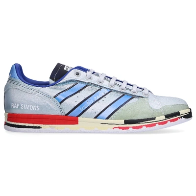 Adidas Originals Kalbsleder Logo Print Blau Grau In Grey