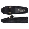 TOD'S MOCCASINS GOMMINI RING SUEDE LOGO BLACK