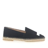 SERGIO ROSSI ESPADRILLES A80610 VELOURSLEDER METALLSPANGE SCHWARZ