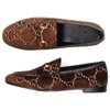 Gucci Jordaan Gg Velvet Loafer In 2281 Brown