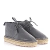 BALENCIAGA BOOTS ARENA LEATHER GREY CRINKLED BAST