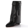 GIVENCHY KEILSTIEFELETTEN GLATTLEDER KALBSLEDER  SCHWARZ