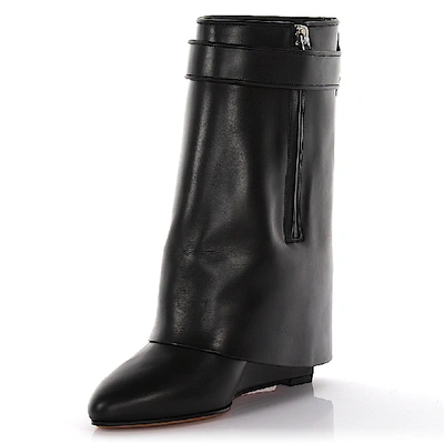 Givenchy Keilstiefeletten Glattleder Kalbsleder  Schwarz In Black