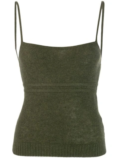 Khaite Cashmere Fitted Camisole - 绿色 In Green