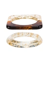 AMBER SCEATS AMBER SCEATS HART & SAHI BRACELET SET IN METALLIC GOLD.,AMBE-WL146