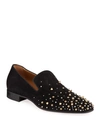 CHRISTIAN LOUBOUTIN MEN'S MILKYLION STUDDED VENETIAN LOAFERS,PROD218390299