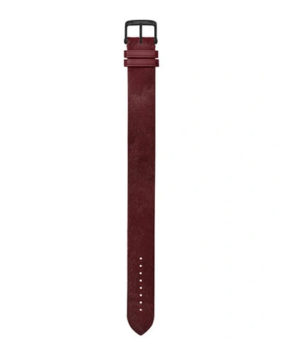 Tom Ford Medium Calf Hair Leather Strap In Red