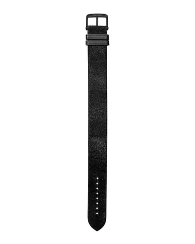 Tom Ford Large Calf Hair Leather Strap In Black