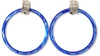 BALENCIAGA HOOP M EARRINGS,BAL6YS48NAV