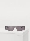 Balenciaga Acetate Mono Rectangle Sunglasses In 1000