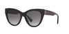 Gucci 53mm Gradient Cat Eye Sunglasses - Shiny Solid Blk/gry Grad